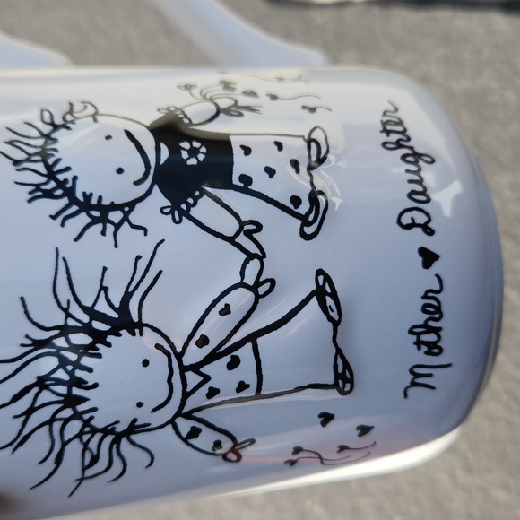 EUC Enesco Mother Daughter Ceramic Mug - Black and White - Picture 4 of 7